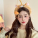 Cute and funny cat headband for women 2025 new face wash non-slip headband showing face small hair clips high-value hair accessories