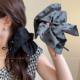 Gray Grey square scarf bow hair ring 2025 new high-end large intestinal circle for girls high-end hair rope