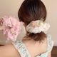 Rose flowers large intestine circles head flower net red 2025 new headwear high -end ball hair jewelry high -level head rope

