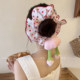 Cute big goose hair circle women 2025 new high-end large intestinal hair accessories back head meatball hair rope flower headwear