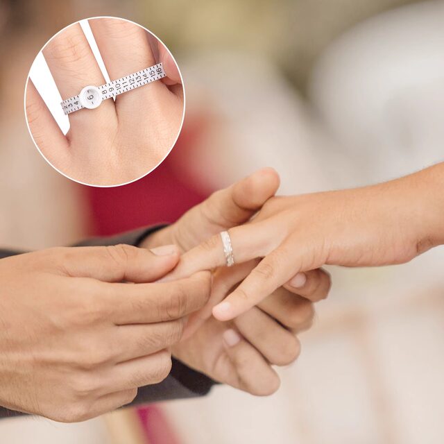 Finger measurement soft ruler with magnifying glass ring size measurement circle Hong Kong code finger dimension measurement circle portable tool