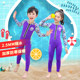 Children's warm swimsuit diving suit girls, boys, long -sleeved winter thickened and cold -body hot spring swimsuit 3mm
