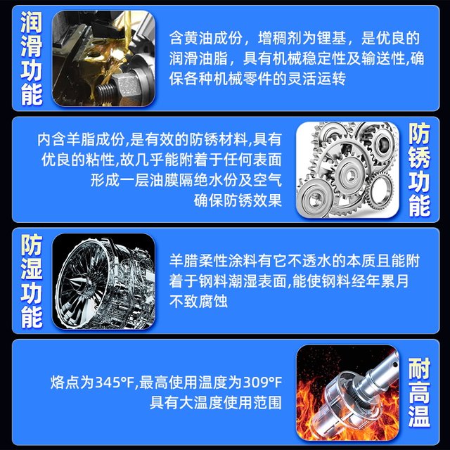 Deli Liquid Butter Spray Door Lock Special Lubricant Mechanical Door and Windows Hinge Irregular Lubricating Grease Track