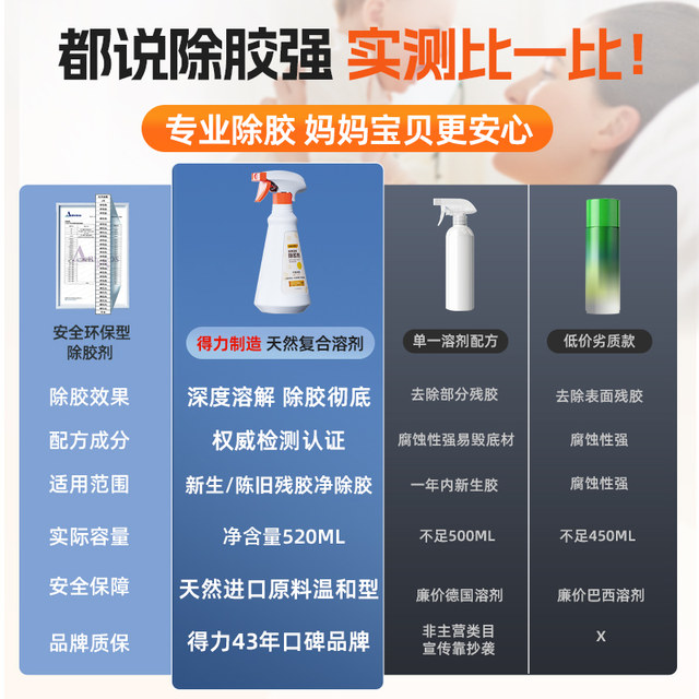 Deli glue remover universal household glue remover strong removal of self-adhesive tape car glass double-sided sticky mark removal and washing