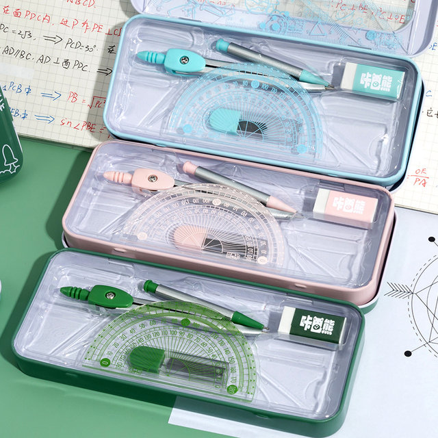 Student Rluer Set Ruler and compass set! Four-piece set of rulers for primary school ...