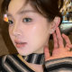 Micro-inlaid one-row zircon earrings for women 2025 new hot flash drill earbuds niche design curved earrings earrings