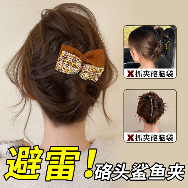 Autumn and winter flower duckbill hair clip women's 2025 new high-end hair grab clip back of the head one-word clip headwear