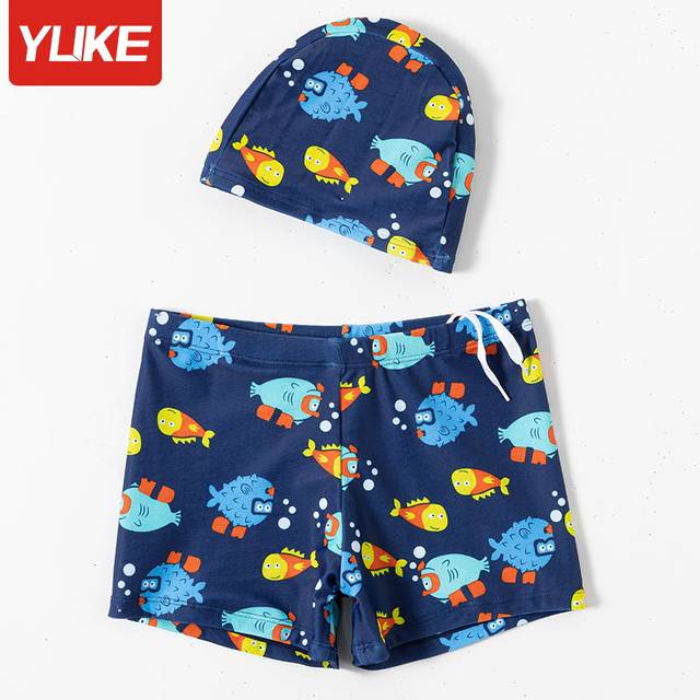 Boys manufacturer direct sales hot spring swimming trunks swimming trunk cartoon boy beach children baby flat corner cute