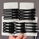 Black frosted hair clip for women's forehead bangs one-line clip hair card simple side-side broken hair duckbill clip headdress

