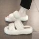 Furry slippers for women's outerwear 2025 autumn and winter new outdoor thick-soled plus velvet warm furry shoes popular home cotton slippers