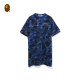 BAPE women's spring and summer star pattern letters camouflage print round neck short-sleeved dress 235511E