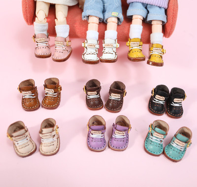 taobao agent OB11 baby shoes 1/12 points BJD baby shoes handmade leather shoes high boots Holala shoes P9