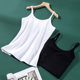 2 pieces of cotton band small vest female suits in the inside and outside wearing large size black and white sexy versatile bottoming shirt summer