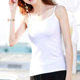 2 pieces of cotton band small vest female suits in the inside and outside wearing large size black and white sexy versatile bottoming shirt summer