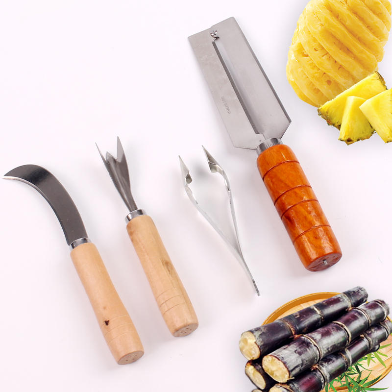 家用削菠萝神器 切销波罗去皮开凤梨自动剥刀波萝不锈钢器工具.