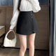 Fake pocket suit short skirt for women in summer high waist straight skirt pants versatile slim and anti-exposure hip-packing A-line skirt