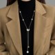 Butterfly Pearl Long Sweater Necklace Women's 2025 New Accessories Autumn and Winter Girls' Sweater Chain Light Luxury High-end