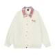 Japanese sweet plaid splicing unique lapel jacket for women's spring and autumn new baseball uniform super beautiful rainbow buckle jacket