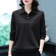 2025 Spring and Autumn New Polo Shirt T-shirt Women Loose Large Size T-shirt Korean versatile middle-aged mother women's top
