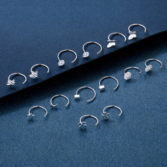 versatile S925 whole body sterling silver earrings women's silver ear jewelry ear hook earring ear bone nail ear piercing ear stick small ear pendant