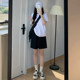 Gray sports shorts for women in summer 2025 new high-waisted slim loose straight bf style mid-scent pants five-point pants
