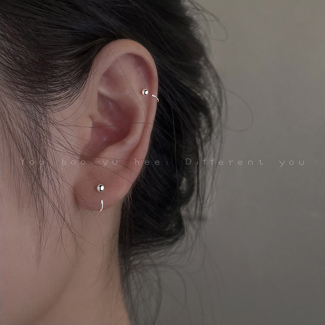 999 Sterling Silver Doudou Earrings for Women 2025 New Hot Style Daily Beautiful Earrings to Care Ear Piercings to Sleep without taking off ear studs