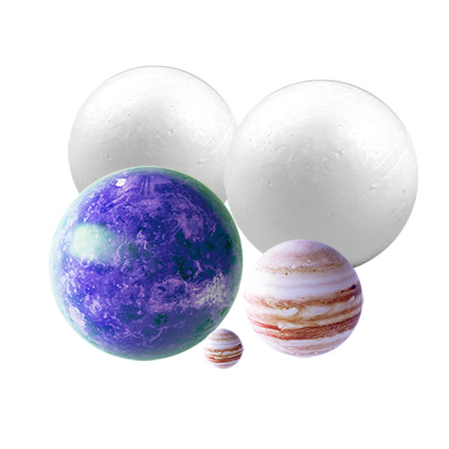 White Paulilong round foam balls for children Easter eggs children's creative DIY handmade materials Paulilong balls