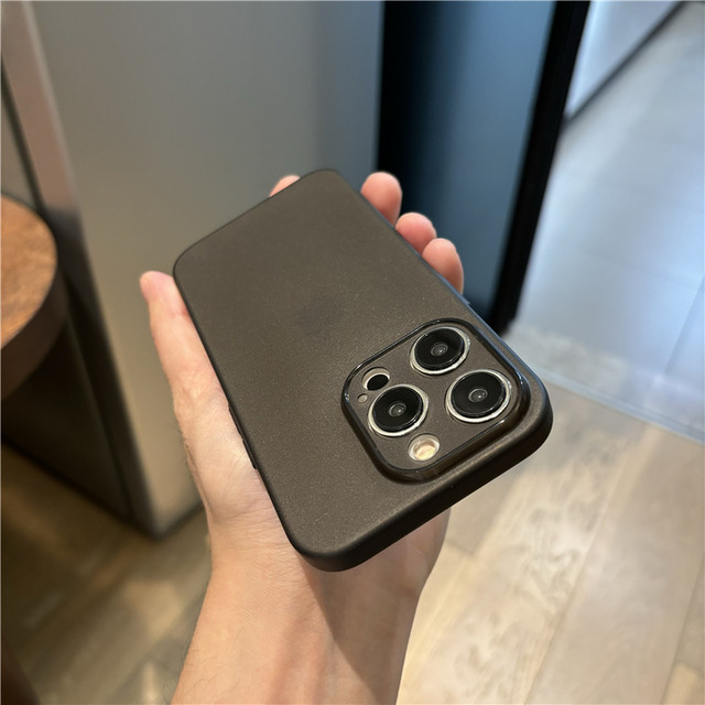 Jiazixiu Titanium Grey Frosted Applicable iphone15 Mobile Case 16pro Lightweight Apple 13 Pro Case 17pro Silicone 15promax Full Package Lens 11 Transparent Men 14 Women 12 Simple XS