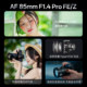Viltrox 85mm F1.4 Pro FE/Z-mount full-frame mirrorless camera portrait fixed focus autofocus lens