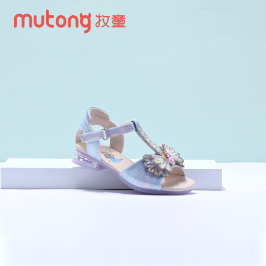 Shepherd children's shoes girls sandals 50 yuan 2 pairs of summer princess shoes open toe Velcro bow non-slip children's shoes