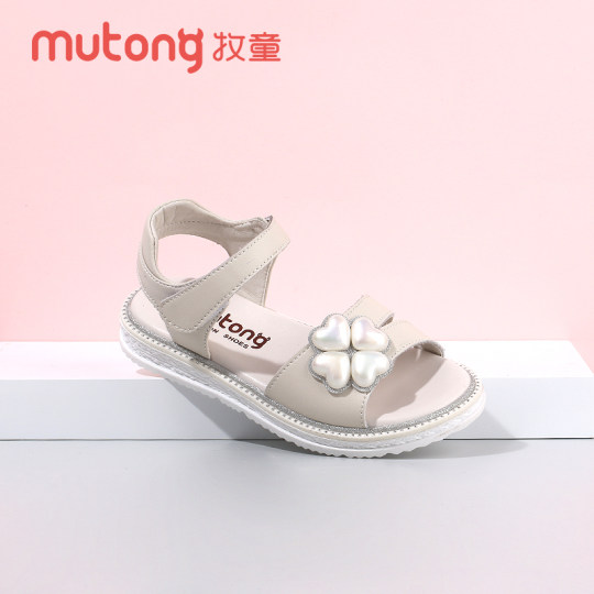 Shepherd children's shoes girls sandals 50 yuan 2 pairs of summer princess shoes open toe Velcro bow non-slip children's shoes