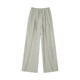 pusumede black loose casual wide-leg pants for women 2025 summer thin high waist slimming drooping floor trousers