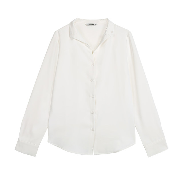 Pusumede Lusi same style! V-neck long-sleeved shirt for women in spring and autumn loose and simple design niche temperament top
