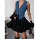 French chiffon pleated commuter style skirt 2025 European and American summer fashion new versatile miniskirt for women customization
