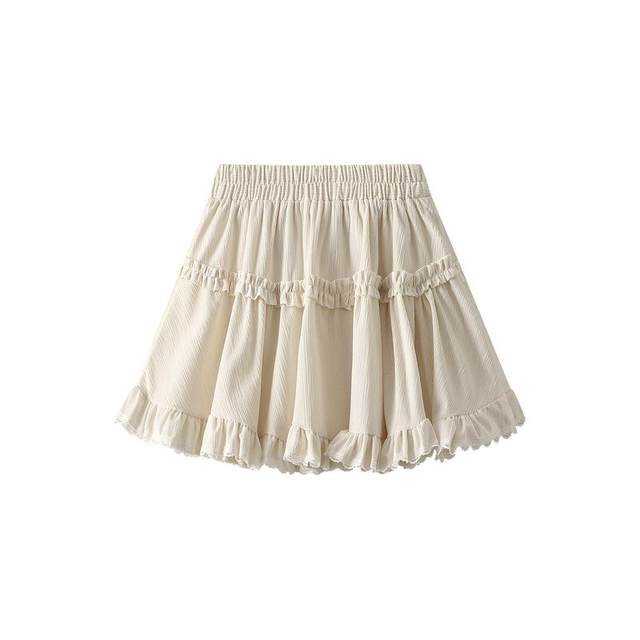 Puffy cake skirt short skirt skirt for women small skirt splicing cute anti-exposure skirt pants ballet style A-line K9801