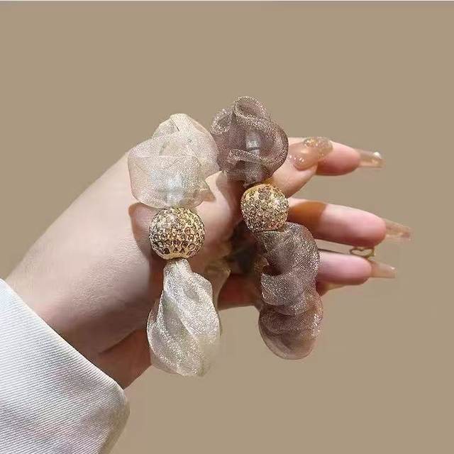 Organsha large intestine hair ring for women 2025 new internet celebrity hair tie hair rope bun head high elastic rubber band head rope
