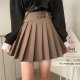 Large size slim and pleated skirt, small short skirt, fat mm Korean versatile A-line skirt, spring and summer belly-covering skirt