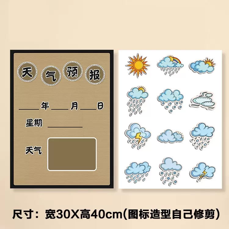 幼儿园天气预报墙 新人首单立减十元 2021年12月 淘宝海外