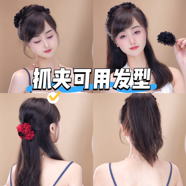 Rose Flower Small Clip Women's 2025 New Elf Ear Side Bangle Clip High-end Half-Tie Hairpin Headdress