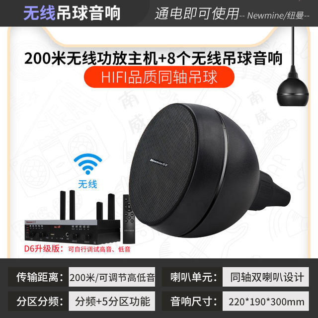 Newman D25 wireless surface-mounted hoisting ball audio supermarket store ceiling set shopping mall restaurant background wall mount speaker