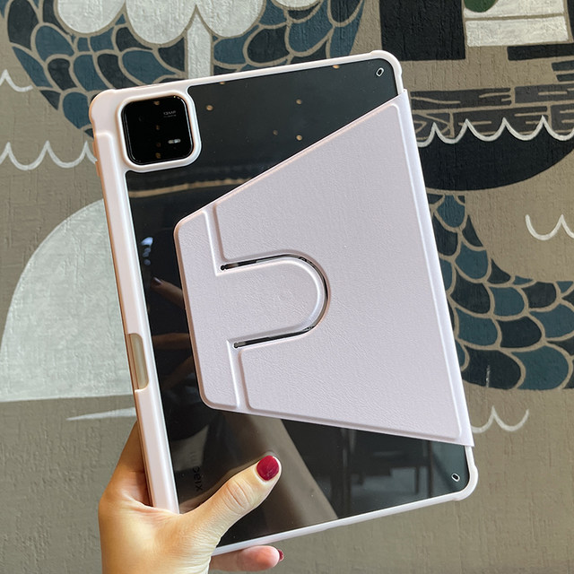 720 rotation suitable for Xiaomi 8 tablet pad7 protective cover acrylic 6spro transparent red rice Redmipadpro12.1 air bag anti-fall 11 books 5-pack edge with pen slot sleep shell accessories