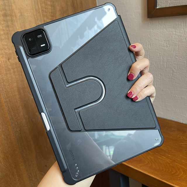 720 rotation suitable for Xiaomi 8 tablet pad7 protective cover acrylic 6spro transparent red rice Redmipadpro12.1 air bag anti-fall 11 books 5-pack edge with pen slot sleep shell accessories