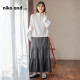 niko and ...Women's 2025 Spring New Fashion Solid Color Zipper Turtleneck Top 151988