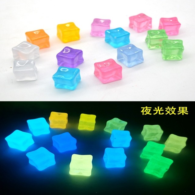 
Luminous colored ice cubes, transparent ice cubes, crushed ice cubes, diy jewelry, handmade accessories, creative ornaments wholesale