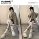 Universal snow boots for women 2025 new winter velvet thickened warm versatile short boots women's fur integrated cotton shoes