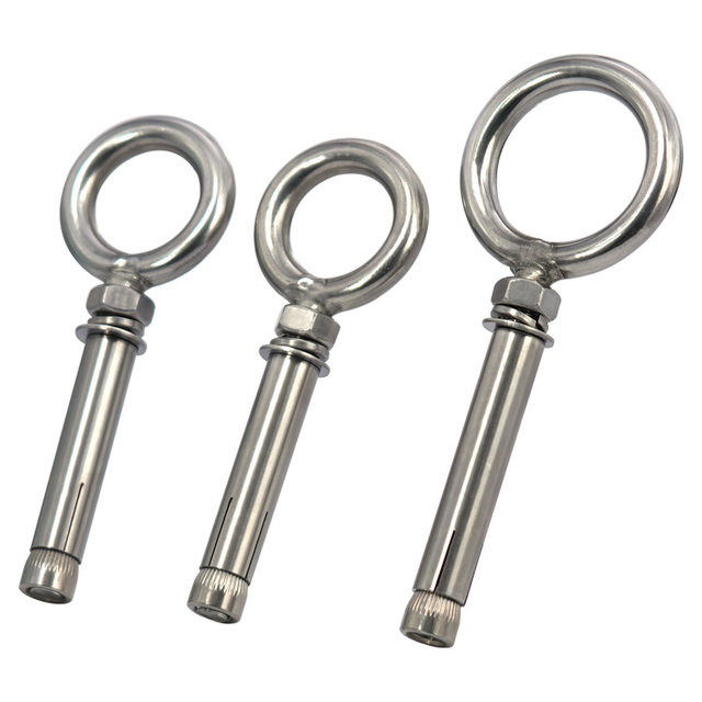 304 stainless steel welded ring expansion screw belt ring hook ring lengthening universal expansion bolt
