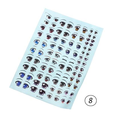 taobao agent Ob11 clay doll eyes, mouth, mouth water sticker 12 points BJD makeup sticker dod body simulation sticker with eyebrows