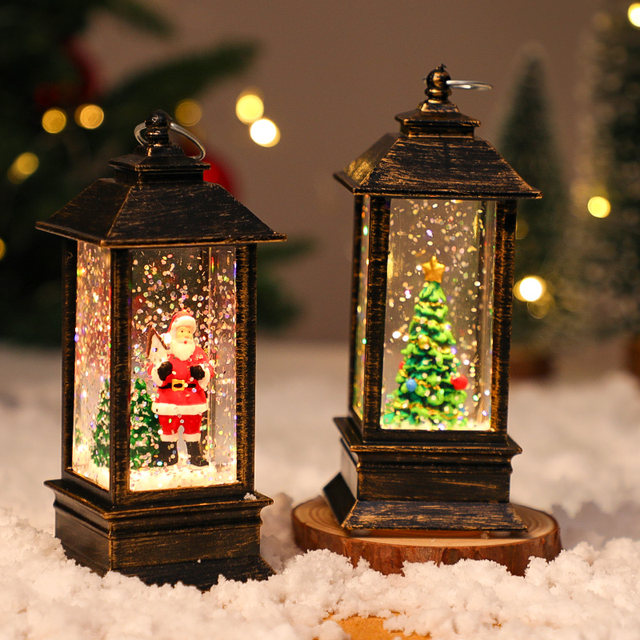 Christmas night light gifts, decorative atmosphere, high-end children's snowy Christmas tree desktop creative ornaments