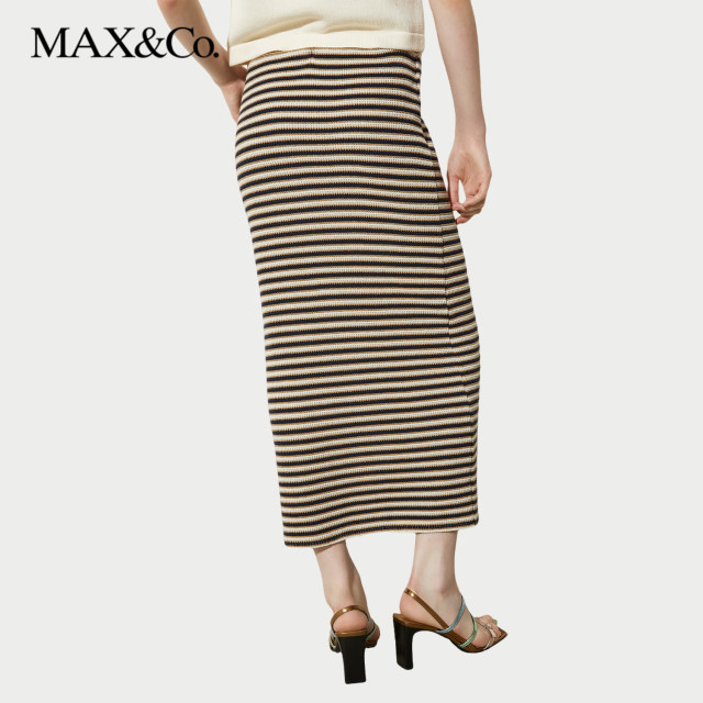 MAX/Co.2025 Spring and Summer New Product Commuter Knitted Pencil Skirt 6771015402