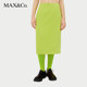 MAX/Co.De-Coated crepe pencil skirt 3104023203002